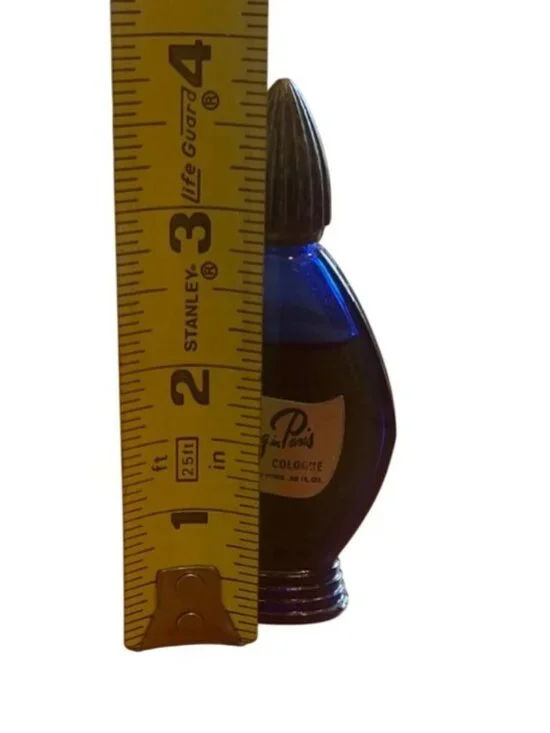 Vtg Evening In Paris Mini Cologne Bottle By Bourjois 0.50 Fl Oz Cobalt Blue 75% - Picture 4 of 4